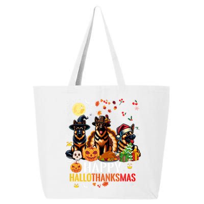 German Shepherd Dog Happy Halloween Thanksgiving Christmas Long Sleeve 25L Jumbo Tote