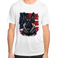 German Shepherd Dog USA Flag Adult ChromaSoft Performance T-Shirt