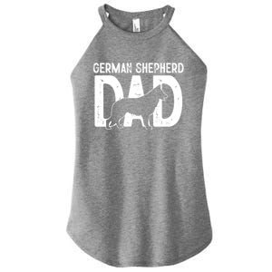 Ger Shepherd Dog Lover Funny Cute Puppy Dad Father Great Gift Women's Perfect Tri Rocker Tank