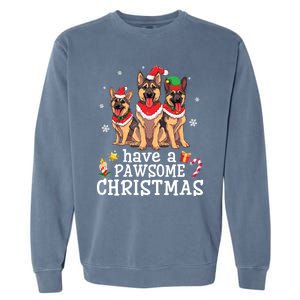 Ger Shepherd Dogs Merry Mom Dad Have A Pawsome Christmas Great Gift Garment-Dyed Sweatshirt