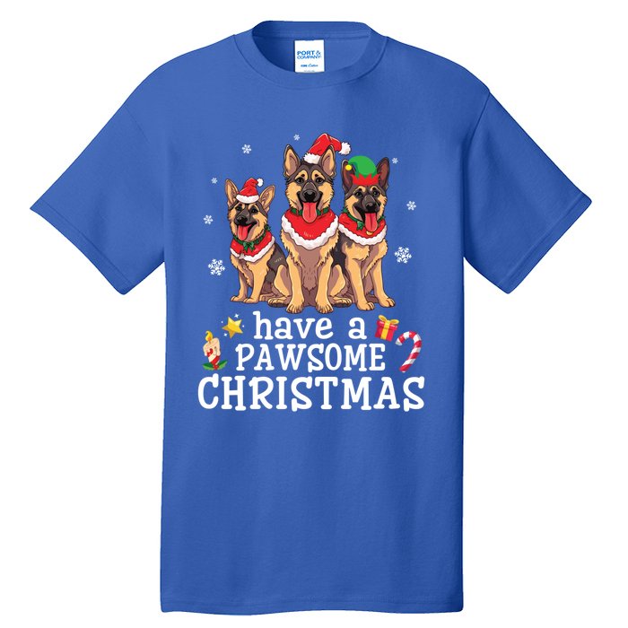 Ger Shepherd Dogs Merry Mom Dad Have A Pawsome Christmas Great Gift Tall T-Shirt