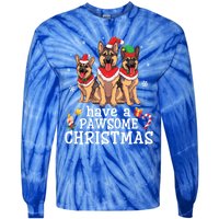 Ger Shepherd Dogs Merry Mom Dad Have A Pawsome Christmas Great Gift Tie-Dye Long Sleeve Shirt