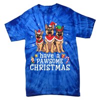 Ger Shepherd Dogs Merry Mom Dad Have A Pawsome Christmas Great Gift Tie-Dye T-Shirt