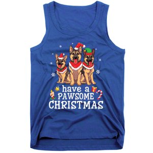 Ger Shepherd Dogs Merry Mom Dad Have A Pawsome Christmas Great Gift Tank Top