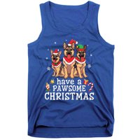 Ger Shepherd Dogs Merry Mom Dad Have A Pawsome Christmas Great Gift Tank Top