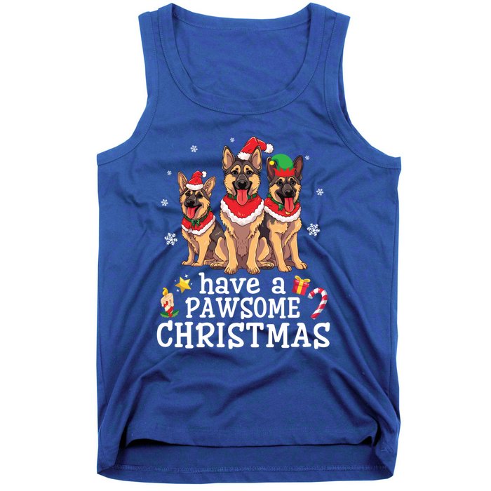 Ger Shepherd Dogs Merry Mom Dad Have A Pawsome Christmas Great Gift Tank Top