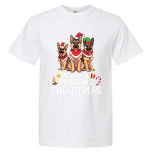 Ger Shepherd Dogs Merry Mom Dad Have A Pawsome Christmas Great Gift Garment-Dyed Heavyweight T-Shirt