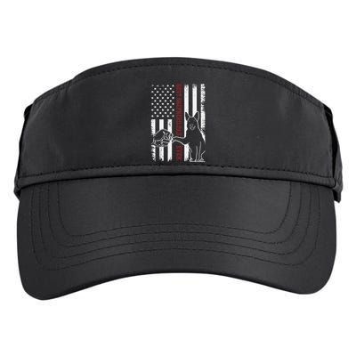 German Shepherd Dad Dog American Flag Adult Drive Performance Visor