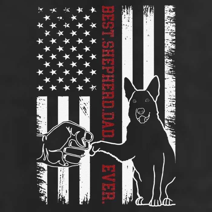 German Shepherd Dad Dog American Flag Beanie
