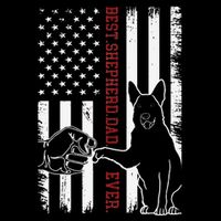 German Shepherd Dad Dog American Flag 16 in Basic Backpack