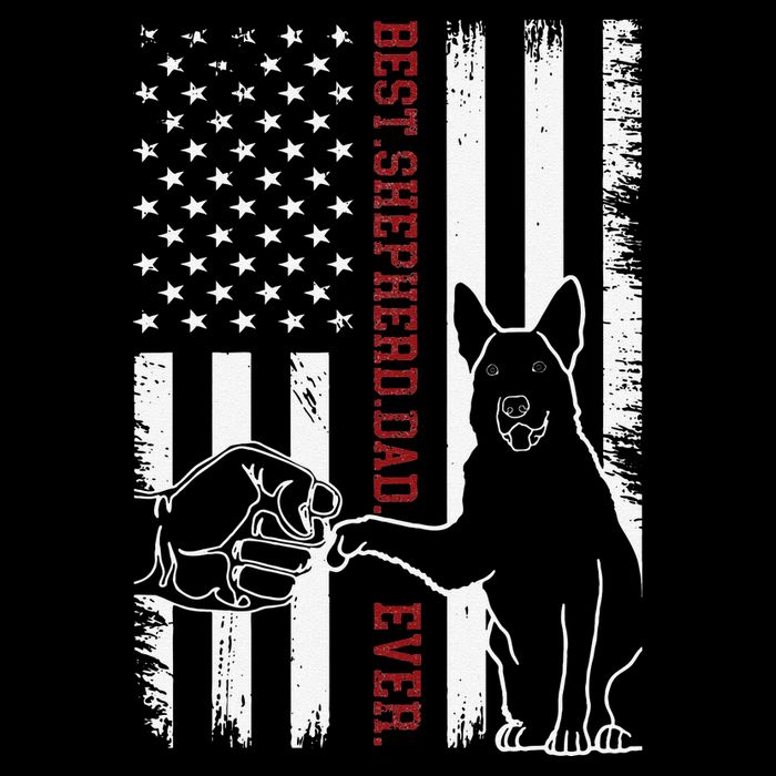 German Shepherd Dad Dog American Flag 16 in Basic Backpack