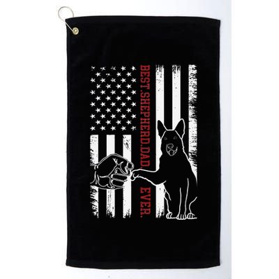 German Shepherd Dad Dog American Flag Golf Towel
