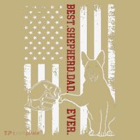 German Shepherd Dad Dog American Flag T-Shirt