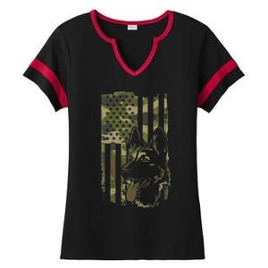 German Shepherd Dog Lover Shepherd Ladies Halftime Notch Neck Tee