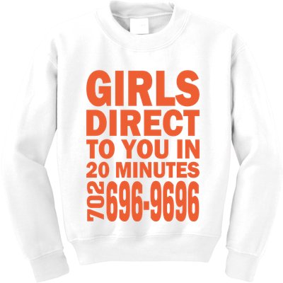Girl S Direct To You In 20 Minutes 702 6969696 Funny Slogan For Adult Humor Kids Sweatshirt