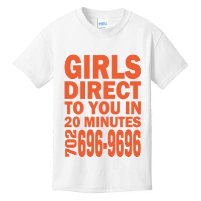 Girl S Direct To You In 20 Minutes 702 6969696 Funny Slogan For Adult Humor Kids T-Shirt