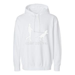 German Shepherd Dad Dinosaur GSD Owners Funny Fathers Day Garment-Dyed Fleece Hoodie