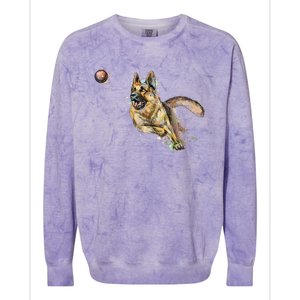 German Shepherd Dog Dogs Colorblast Crewneck Sweatshirt