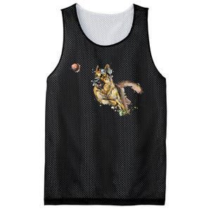 German Shepherd Dog Dogs Mesh Reversible Basketball Jersey Tank