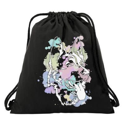 German Shepherd Dog Gift German Shepherd Drawstring Bag