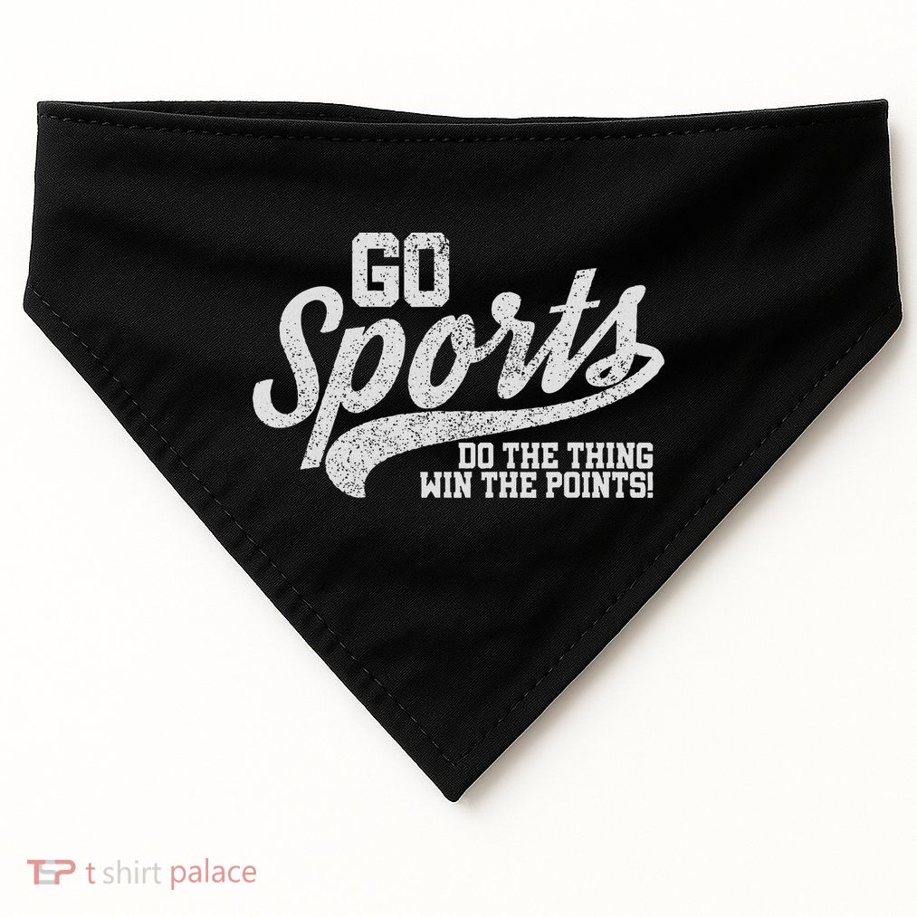Go Sports Do The Thing Win The Points Funny Retro USA-Made Doggie Bandana