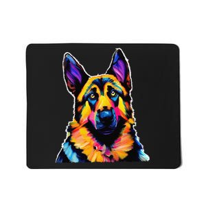 German Shepherd Dog Lover Colorful Artistic Mom Mousepad