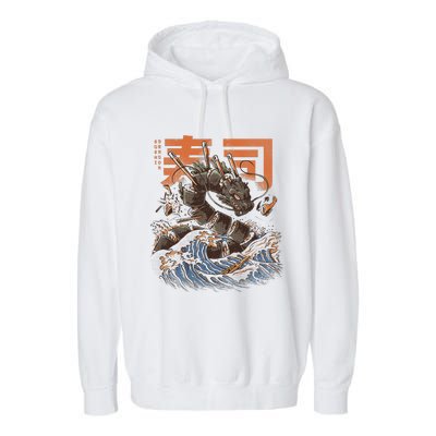 Great Sushi Dragon Japanese Food Kawaii Anime Garment-Dyed Fleece Hoodie