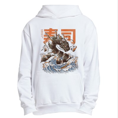 Great Sushi Dragon Japanese Food Kawaii Anime Urban Pullover Hoodie