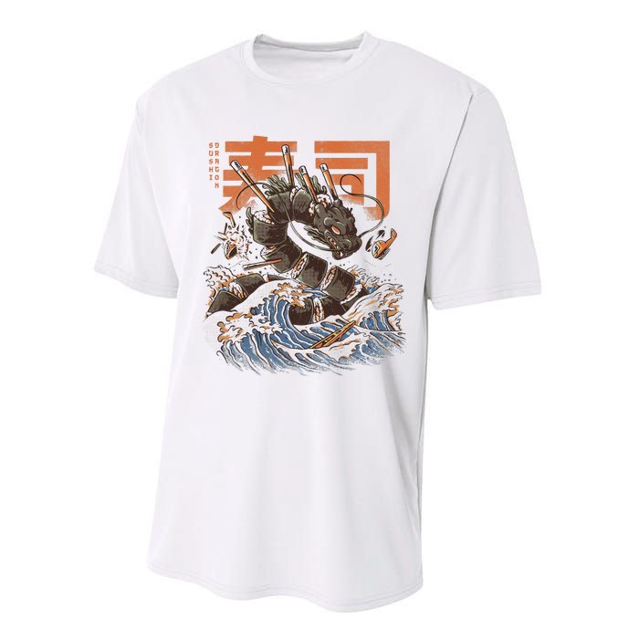 Great Sushi Dragon Japanese Food Kawaii Anime Performance Sprint T-Shirt