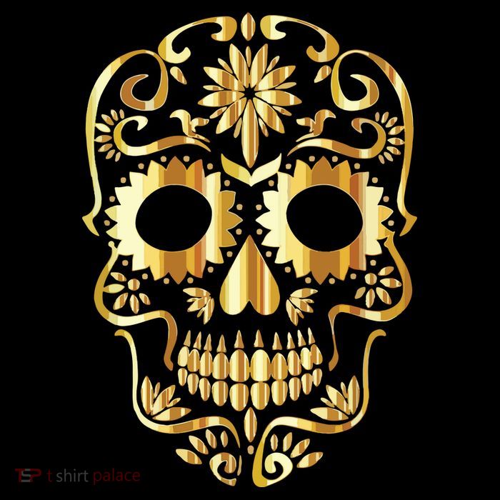 Golden Skull Day Of The Dead Mask Dia De Muertos City Backpack