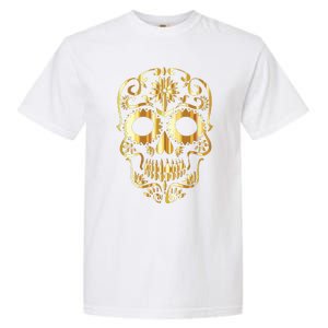 Golden Skull Day Of The Dead Mask Dia De Muertos Garment-Dyed Heavyweight T-Shirt