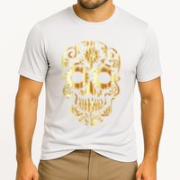 Golden Skull Day Of The Dead Mask Dia De Muertos Cooling Performance Crew T-Shirt