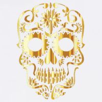 Golden Skull Day Of The Dead Mask Dia De Muertos Cooling Performance Crew T-Shirt