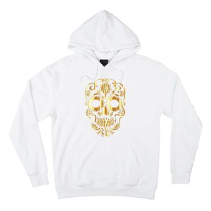 Golden Skull Day Of The Dead Mask Dia De Muertos Hoodie