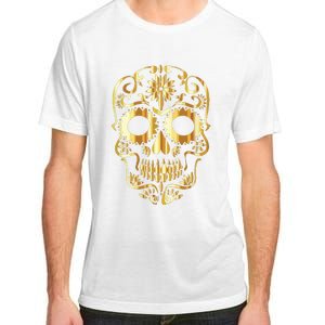 Golden Skull Day Of The Dead Mask Dia De Muertos Adult ChromaSoft Performance T-Shirt