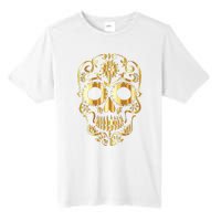 Golden Skull Day Of The Dead Mask Dia De Muertos Tall Fusion ChromaSoft Performance T-Shirt