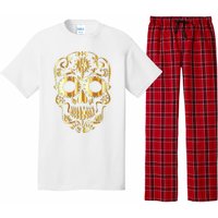 Golden Skull Day Of The Dead Mask Dia De Muertos Pajama Set