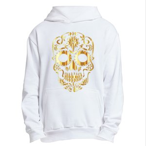 Golden Skull Day Of The Dead Mask Dia De Muertos Urban Pullover Hoodie