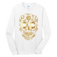 Golden Skull Day Of The Dead Mask Dia De Muertos Tall Long Sleeve T-Shirt