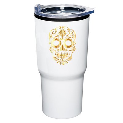 Golden Skull Day Of The Dead Mask Dia De Muertos Tumbler