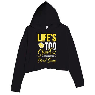 Good Soap Dealer Soap Maker Saponification Geek Meaningful Gift Crop Fleece Hoodie