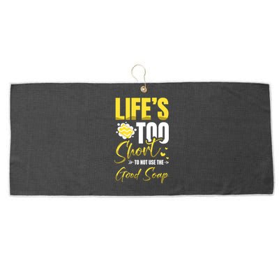 Good Soap Dealer Soap Maker Saponification Geek Meaningful Gift Large Microfiber Waffle Golf Towel