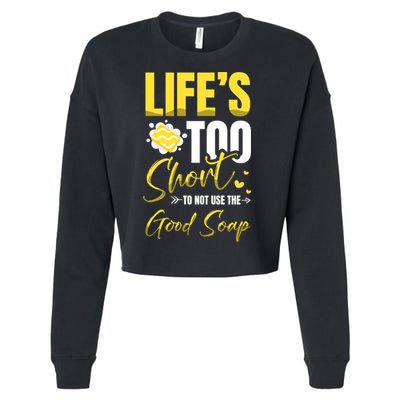Good Soap Dealer Soap Maker Saponification Geek Meaningful Gift Cropped Pullover Crew