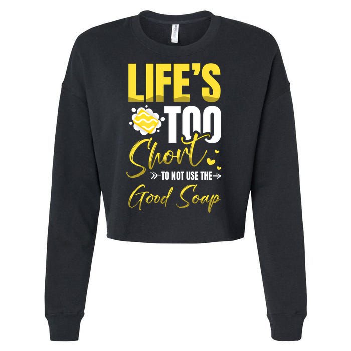 Good Soap Dealer Soap Maker Saponification Geek Meaningful Gift Cropped Pullover Crew