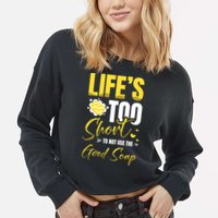 Good Soap Dealer Soap Maker Saponification Geek Meaningful Gift Cropped Pullover Crew