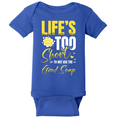 Good Soap Dealer Soap Maker Saponification Geek Meaningful Gift Baby Bodysuit