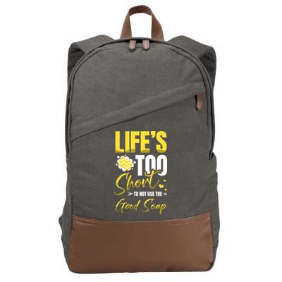 Good Soap Dealer Soap Maker Saponification Geek Meaningful Gift Cotton Canvas Backpack