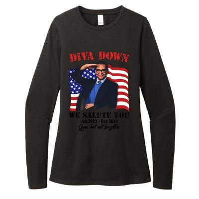 George Santos Diva Down We Salute You Womens CVC Long Sleeve Shirt