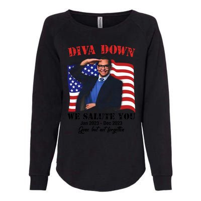 George Santos Diva Down We Salute You Womens California Wash Sweatshirt