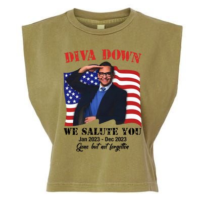 George Santos Diva Down We Salute You Garment-Dyed Women's Muscle Tee